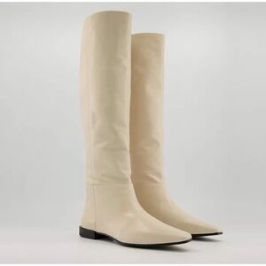 Vagabond Shoemakers Lene Off White Knee High Boot Genuine Leather